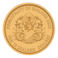 Монета Княжество Силенд 10 долларов 2026 «4 года СВО - Мы Русские с Нами Бог»