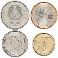 Замбия набор 4 монеты 2024 (выпуск 2025)