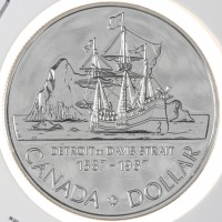 Канада 1 доллар 1987 400 лет открытию пролива Дейвиса