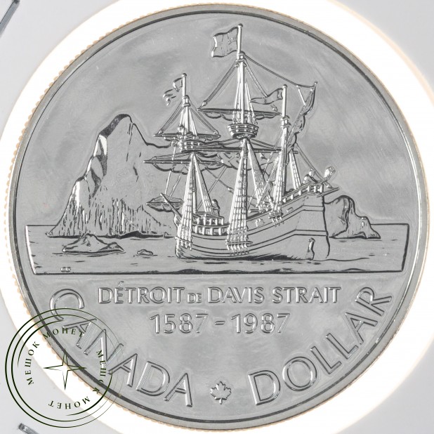 Канада 1 доллар 1987 400 лет открытию пролива Дейвиса — 937046107