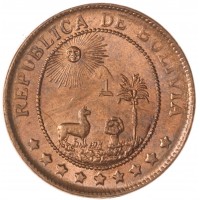 Монета Боливия 50 сентаво 1942