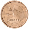 Андорра 1 евроцент 2022