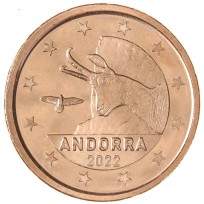 Монета Андорра 1 евроцент 2022