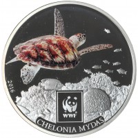 Танзания 100 шиллингов 2016 Всемирный фонд дикой природы - Зелёная черепаха