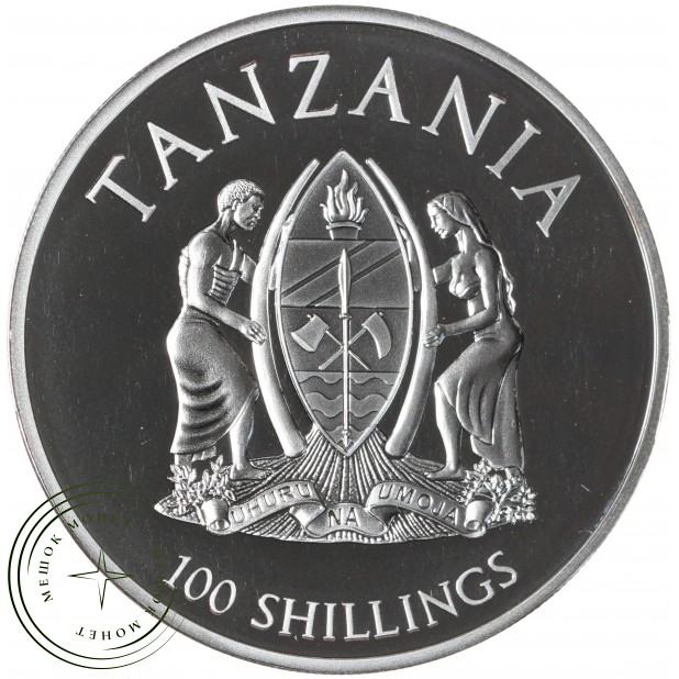 Танзания 100 шиллингов 2016 Всемирный фонд дикой природы - Зелёная черепаха