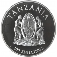 Танзания 100 шиллингов 2016 Всемирный фонд дикой природы - Императорский пингвин