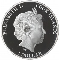 Острова Кука 1 доллар 2012 История Египта - Тутанхамон