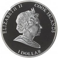 Острова Кука 1 доллар 2011 Голливудские легенды - Элизабет Тейлор