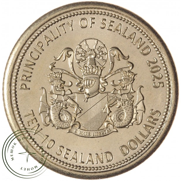 Княжество Силенд 10 долларов 2025 «История Российской Космонавтики» - Союз-Апполон  — 937045931