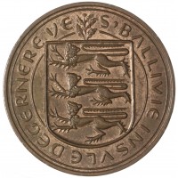 Монета Гернси 8 дублей 1959