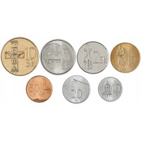 Словакия набор 7 монет 10, 20, 50 геллеров и 1, 2, 5, 10 крон 2001 - 2007