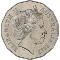 Монета Австралия 50 центов 2012 Год дракона