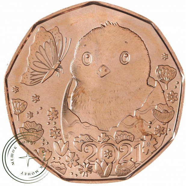Австрия 5 евро 2021 Пасхальная монета — Цыплёнок — 937046421