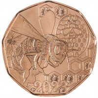 Монета Австрия 5 евро 2023 Пчелиный танец