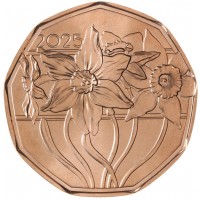 Австрия 5 евро 2025 Пасхальная монета — Нарцисс