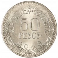 Колумбия 50 песо 2018