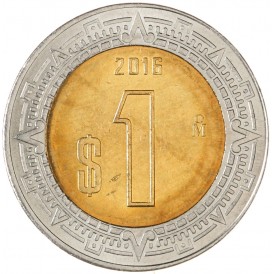 Монета Мексика 1 песо 2016
