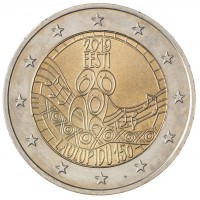 Эстония 2 евро 2019 150 летие первого фестиваля песни