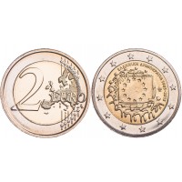 Греция 2 евро 2015 30 лет Флагу Европы