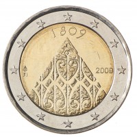 Монета Финляндия 2 евро 2009 Автономия