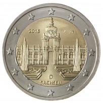 Монета Германия 2 евро 2016 Саксония Дрезден