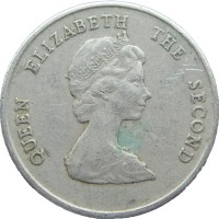 Монета Восточные Карибы 25 центов 1999