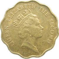 Монета Гонконг 20 центов 1990