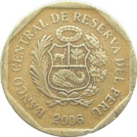 Монета Перу 10 сентимо 2006