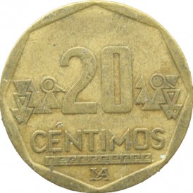 Монета Перу 20 сентимо 2012