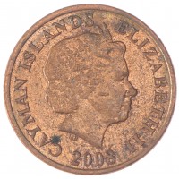 Монета Каймановы острова 1 цент 2008