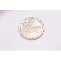 Монета Приднестровье 1 рубль 2018 Зелёный дятел