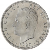 Монета Испания 100 песет 1980 Чемпионат мира по футболу 1982 в Испании