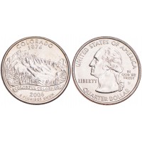 Монета США 25 центов 2006 Колорадо