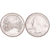 Монета США 25 центов 2011 Рекреационная зона Чикасо