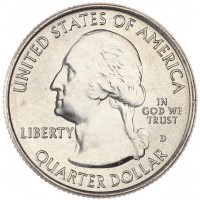 Монета США 25 центов 2011 Рекреационная зона Чикасо