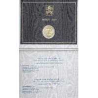 Монета Ватикан 2 евро 2014 25 лет падения Берлинской стены (буклет)