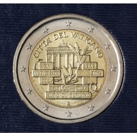 Монета Ватикан 2 евро 2014 25 лет падения Берлинской стены (буклет)
