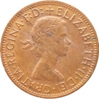 Монета Австралия 1 пенни 1964