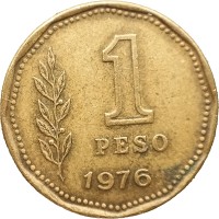 Монета Аргентина 1 песо 1976