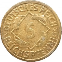 Монета Германия 5 рейхспфеннигов 1925