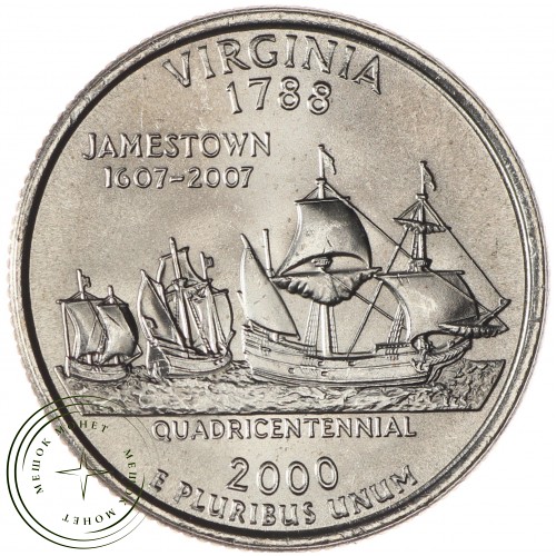 США 25 центов 2000 Вирджиния — 21719485