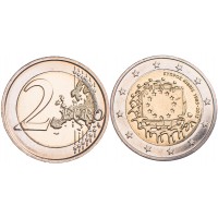 Монета Кипр 2 евро 2015 30 лет Флагу Европы
