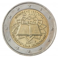Монета Германия 2 евро 2007 Римский договор