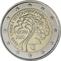 Монета Андорра 2 евро 2020 Иберо-американский саммит (Буклет)