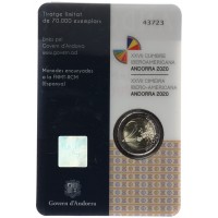 Монета Андорра 2 евро 2020 Иберо-американский саммит (Буклет)