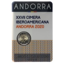 Монета Андорра 2 евро 2020 Иберо-американский саммит (Буклет)