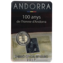 Монета Андорра 2 евро 2017 100 лет гимна Андорры (Буклет)