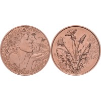 Монета Австрия 10 евро 2022 Одуванчик