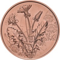Монета Австрия 10 евро 2022 Одуванчик