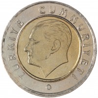 Монета Турция 50 курушей 2013